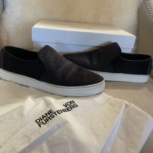 Diane Von Furstenberg Budapest Calf Hair Slip On